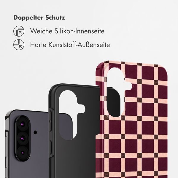 Selencia Vivid Back Cover Samsung Galaxy A37 (5G) - Check This Burgundy