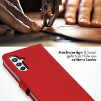 Selencia Echtleder Klapphülle Samsung Galaxy A54 (5G) - Rot