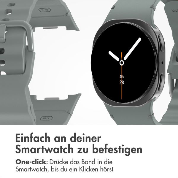 imoshion Wave Silikonarmband für das  Samsung Galaxy Watch 8 (40/44mm) / Classic (46mm) - Dunkelgrau