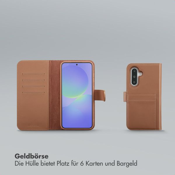 Selencia Olyn Abnehmbare Bookcase mit MagSafe Samsung Galaxy A36 - Braun