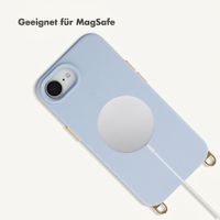 Selencia Rivièra Backcover mit MagSafe mit abnehmbaren Haken Apple iPhone 17e / 16e - Powder Blue