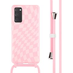 imoshion Silikonhülle design mit Band für das Samsung Galaxy S20 FE - Retro Pink