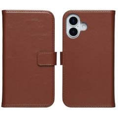 Selencia Echtleder Klapphülle Apple iPhone 17 - Light Brown
