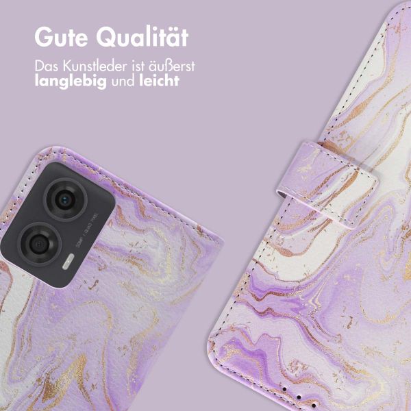 imoshion Design Klapphülle Motorola Moto G24 Power - Purple Marble