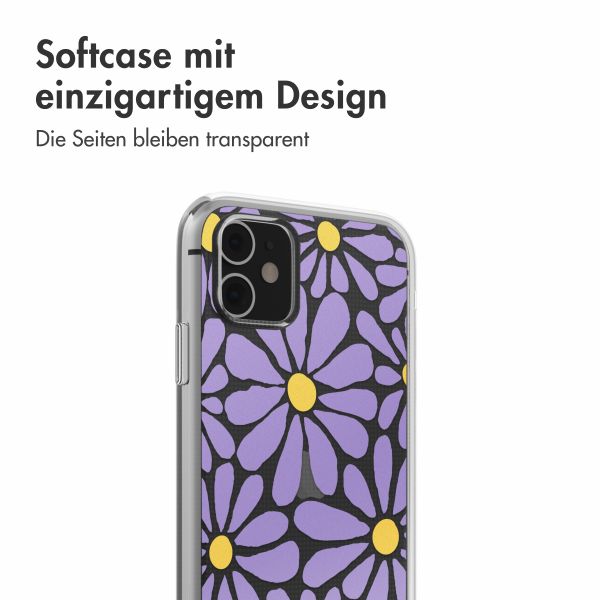 imoshion  Design Hülle für das iPhone 11 - Tropical Violet Flowers Connect