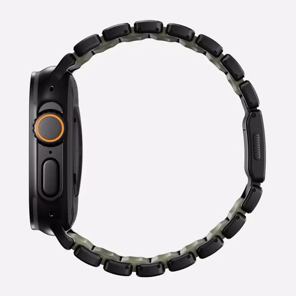 Nomad Stratos Armband für Apple Watch | 44/45/46/49 mm - Forest Green / Black Titanium