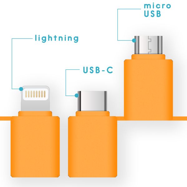 imoshion 3-in-1 Ventilator für Smartphones Lightning, USB-C & Micro-USB - Orange