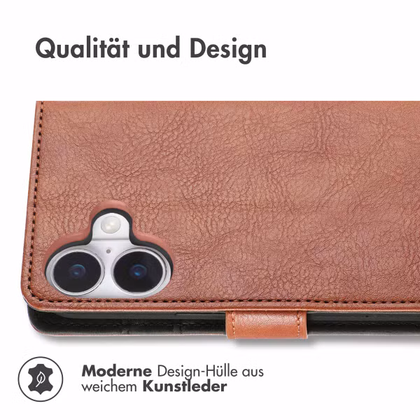 imoshion Luxuriöse Klapphülle Apple iPhone 17 - Braun