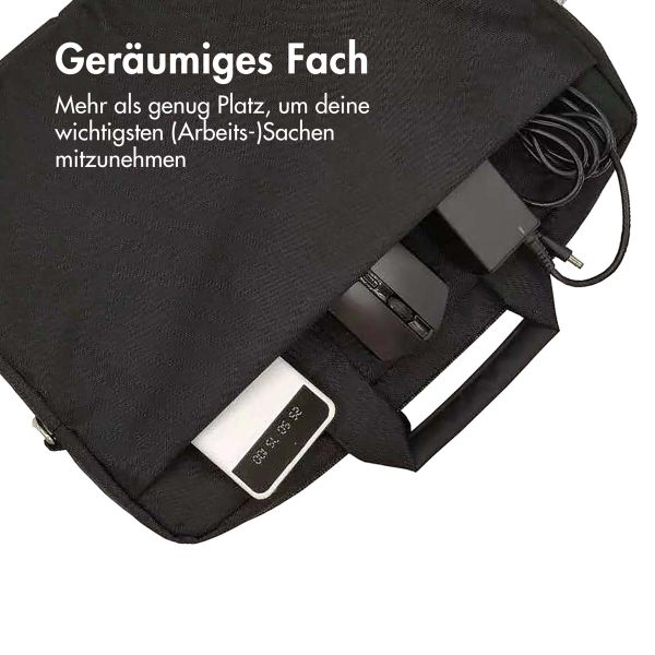 Accezz Geschäftliche Laptoptasche – Universelle Laptoptasche bis 17 Zoll – Schwarz