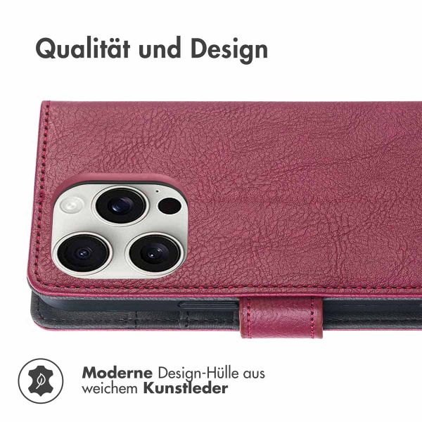 imoshion Luxuriöse Klapphülle für das iPhone 16 Pro Max - Bordeaux