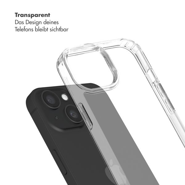 Selencia Back Cover mit abnehmbaren Haken für das iPhone 15 - Transparent