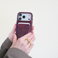 Selencia Croco Kartenhalter mit MagSafe - Burgundy