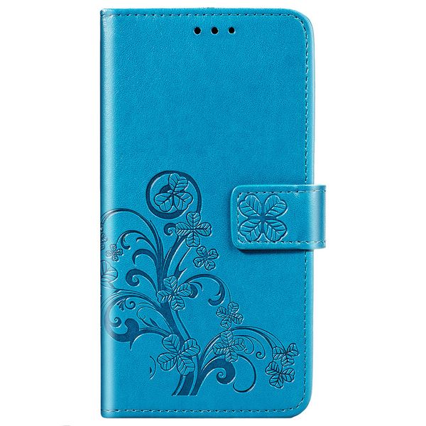 Kleeblumen Klapphülle Türkis Samsung Galaxy A01