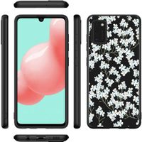 imoshion Design Hülle Samsung Galaxy A41 - Blume - Weiß / Schwarz