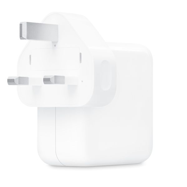 Apple Netzteil mit zwei USB-C-Anschlüssen - 35 W - Typ G - Stecker für das Vereinigte Königreich - Weiß