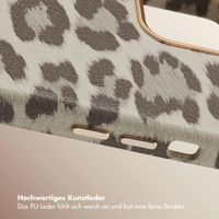 Selencia Sabi Backcover Leopardenmuster mit MagSafe Apple iPhone 12 (Pro) - Soft Ivory