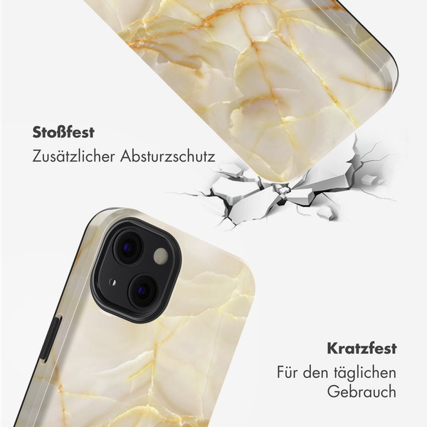 Selencia Vivid Back Cover Apple iPhone 13 - Golden Beige Marble