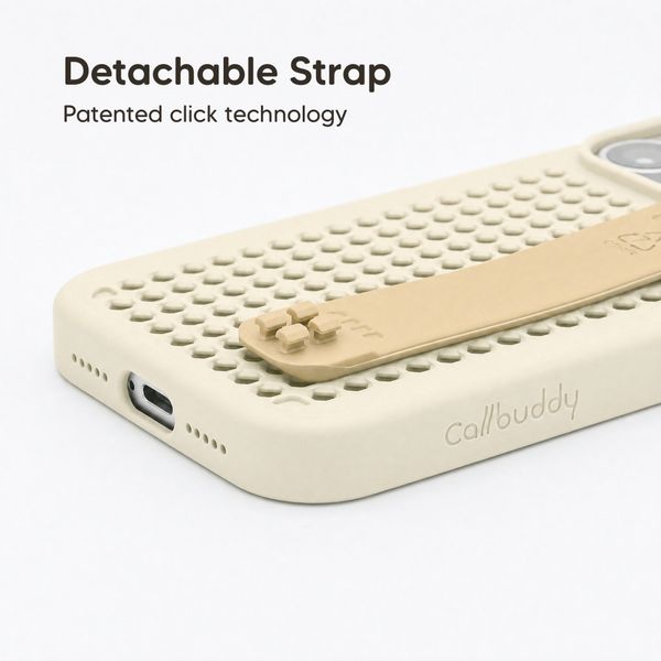 Callbuddy Hülle mit Strap Apple iPhone 17 Pro - Sand Glow