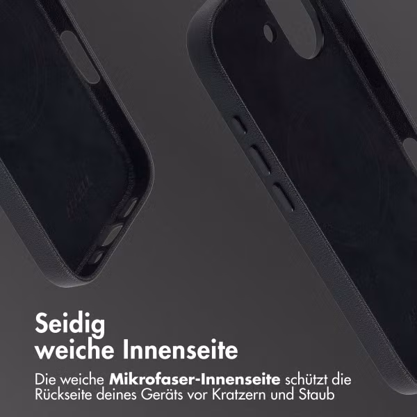 Accezz MagSafe Leather Backcover Apple iPhone 17 - Onyx Black