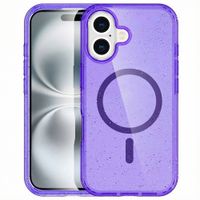 imoshion Sparkle Back Cover mit MagSafe Apple iPhone 16 - Glitzer Violett