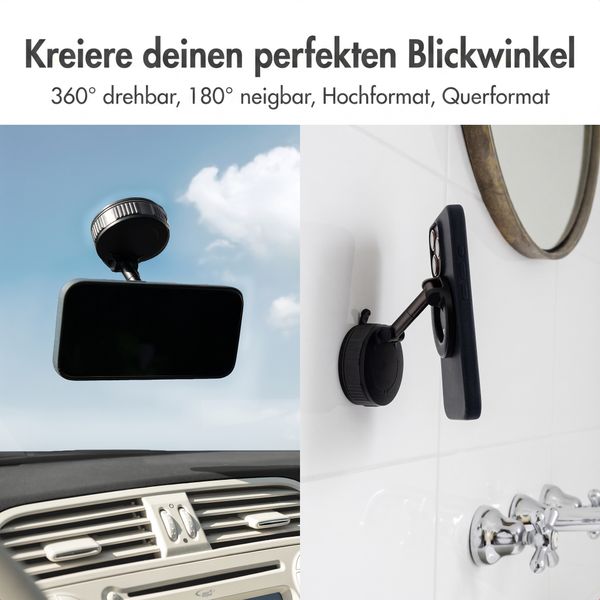 imoshion Handyhalterung Auto mit MagSafe - 360° drehbar - mit Saugnapf - magnetisch - universell - schwarz