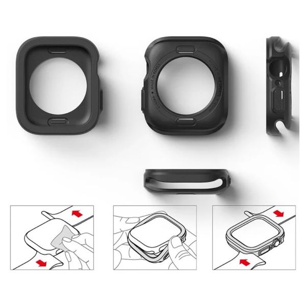 Ringke Air Sports Case für die Apple Watch Series 4-9 - 44/45 mm - Schwarz