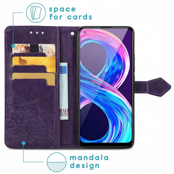 imoshion Mandala Klapphülle Realme 8 (Pro) - Violett