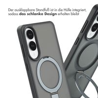 Accezz Ring Stand Backcover mit MagSafe Samsung Galaxy S25 Edge - Schwarz