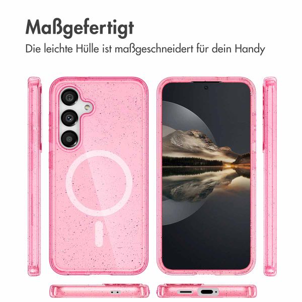 imoshion Sparkle Back Cover mit MagSafe für das Samsung Galaxy S24 - Glitzer Rosa