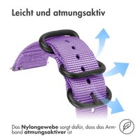 imoshion Robustes Nylonarmband -   Universelle 22 mm Anschluss - Violett