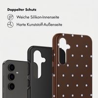 Selencia Vivid Back Cover Samsung Galaxy S24 FE - Happy Dots Chocolate