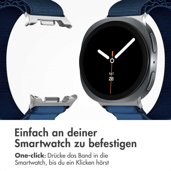 imoshion Nylon Alpine Armband für das  Samsung Galaxy Watch 8 (40/44mm) / Classic (46mm) - Dunkelblau