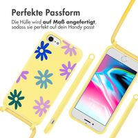 imoshion Silikonhülle design mit Band für das iPhone SE (2022 / 2020) / 8 / 7 - Yellow Flower Distance