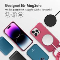 imoshion Color Backcover mit abnehmbarem Handykette und MagSafe Apple iPhone 14 Pro Max - Raspberry