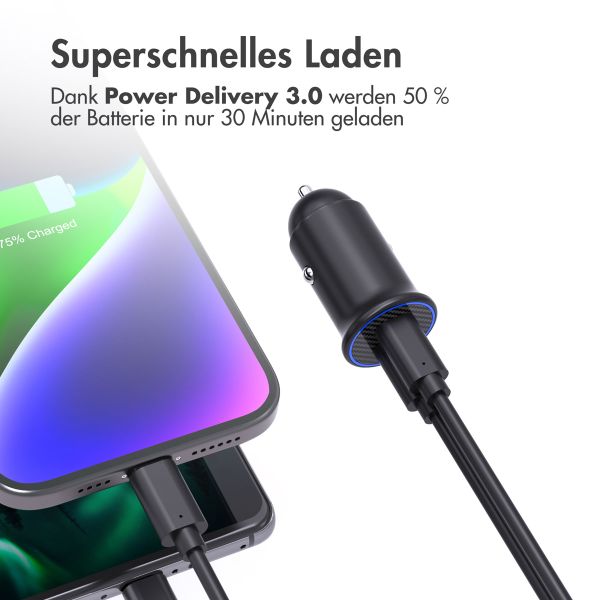 imoshion Auto-Ladegerät – 30-Watt-Schnellladegerät mit 2x USB-C