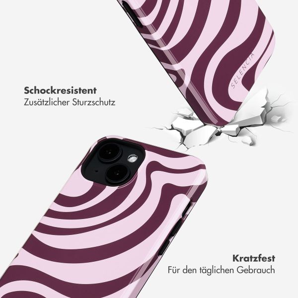 Selencia Vivid Rückabdeckung mit MagSafe Apple iPhone 14 - Wavy Swirl Pink Plum