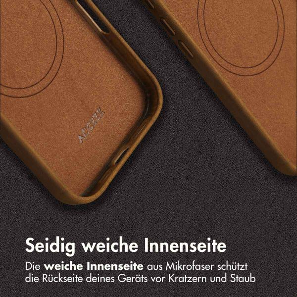 Accezz Vintage Leather Magsafe Backcover Apple iPhone 16 Pro - Tabacco Cognac