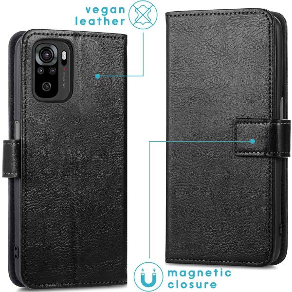 imoshion Luxuriöse Klapphülle Xiaomi Redmi Note 10 (4G) / Note 10S - Schwarz