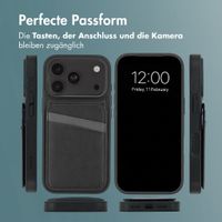 imoshion Backcover mit Kartenfach und Ständer Apple iPhone 18 Pro Max / 17 Pro Max - Schwarz