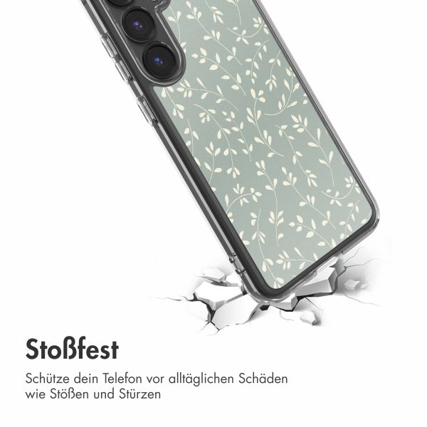 imoshion Design Hülle Samsung Galaxy S24 FE - Smoke Green Flowers