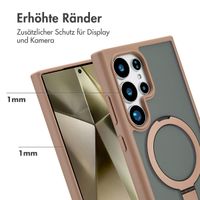 Accezz Ring Stand Backcover mit MagSafe Samsung Galaxy S24 Ultra - Braun