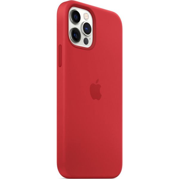 Apple Silikon-Case MagSafe iPhone 12 (Pro) - Red