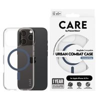 CARE by PanzerGlass Urban Combat Case MagSafe für das iPhone 16 Pro- Transparent / Blau