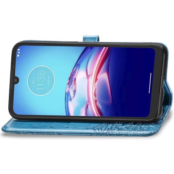 Mandala Klapphülle Motorola Moto E6s - Türkis