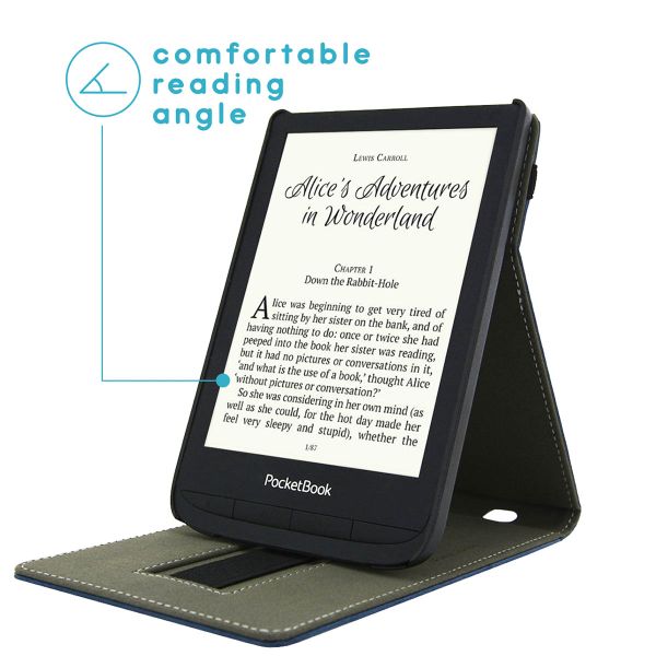 imoshion Stand Flipcase Pocketbook Touch Lux 5 / HD 3 / Basic Lux 4 / Vivlio Lux 5 - Dunkelblau