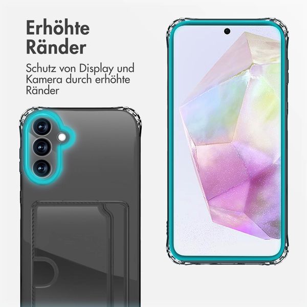 imoshion Soft Case Back Cover mit Kartenhalter für das Samsung Galaxy A35 - Transparent