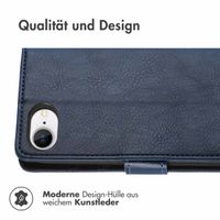 imoshion Luxuriöse Klapphülle für das iPhone SE 4 - Dunkelblau