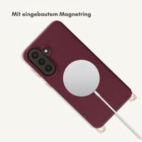 Selencia Rivièra Backcover mit MagSafe mit abnehmbaren Haken Samsung Galaxy A57 (5G) - Bold Burgundy