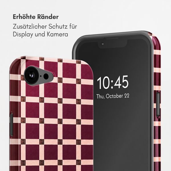 Selencia Vivid Rückabdeckung mit MagSafe Apple iPhone 17e / 16e - Check This Burgundy