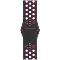 Apple Nike Sport Armband für das  Apple Watch Series 1 t/m 9 / SE (38/40/41 mm) | Series 10 / 11 (42 mm) - Black / Pink Blast
